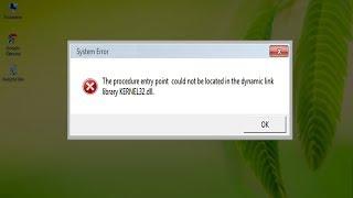 How to Fix KERNEL32.dll Missing Error.