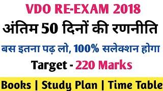 UPSSSC VDO RE EXAM 2023  VDO LAST 50 DAYS PREPARATION STRATEGY  BOOKS  STUDY PLAN  TIME TABLE