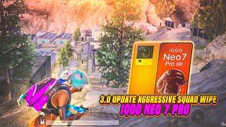 AGGRESSIVE CLUTCHES IN BGMI 3.0 UPDATE  IQOO NEO 7 PRO SMOOTH + 90FPS PUBG  BGMI TEST 2024