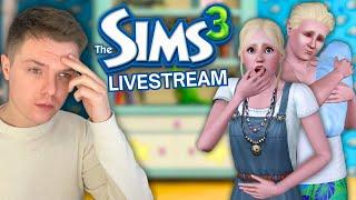 I had triplets in The Sims 3 help me - Livestream