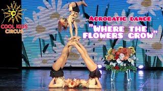 Debut. Trio Acrobatics children. Acrobatic dance - Where the flowers grow.