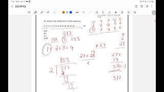 CSAT 2023 Answer Key - What is the middle term of the sequence Z Z Y Y Y X X X X ......