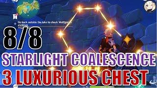 Easy Guide All 8 Starlight Coalescence Locations  3 Luxurious Chests  Genshin Impact