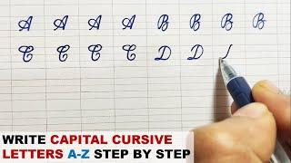 Cursive handwriting practice for beginners  handwriting practice  Cursive Capital letters A-Z