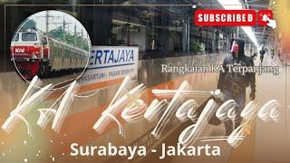 Kereta api rangkaian terpanjang KA Kertajaya #kakertajaya #kai121_ #keretaapiindonesia