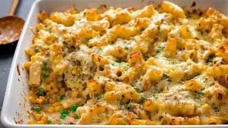 Easy Creamy Tuna Pasta Bake = Super Comfort Food