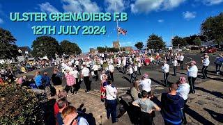 ULSTER GRENADIERS F.B- 12th July 2024.  Carrickfergus Return Parade