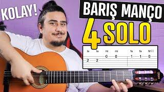 Gitara Yeni Başlayanlar İçin 4 Kolay Solo BARIŞ MANÇO Şarkısı Tab Gitar Dersi