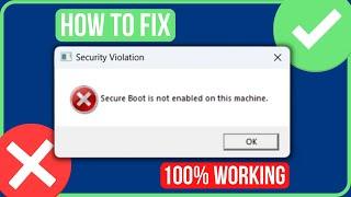 Fix Fifa 23 SECURE BOOT Is Not Enabled On This Machine 2023  Fix Fifa 23 Security Violation