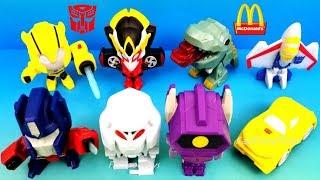 2018 McDONALDS TRANSFORMERS HAPPY MEAL TOYS BUMBLEBEE MOVIE FULL WORLD SET 8 KIDS UNBOXING EUROPE