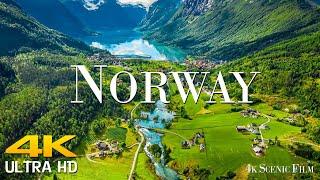 4K Ultra UHD - FLYING OVER NORWAY  Soothing Piano Music Along With Beautiful Nature Video 4K UHD