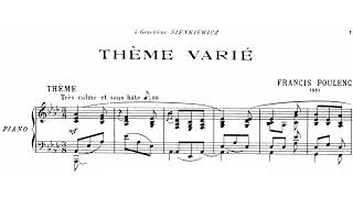 Francis Poulenc Thème Varié FP 151 1951