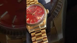 TIMEXCHANGE Rolex Day-Date Stella orange vermillon ref.1803