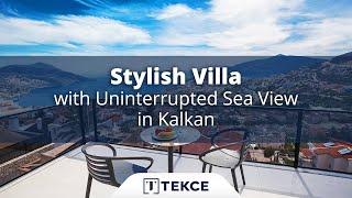 Stylish Villa with Uninterrupted Sea View in Kalkan  Antalya Homes ®