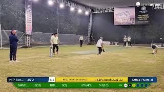 Live Cricket Match  SEPL Batch 2021-22 vs NIP Batch 2006  15-Sep-24 0813 PM 6  VOSA ALUMNI BOX C