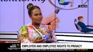 Employer and employee rights to privacy