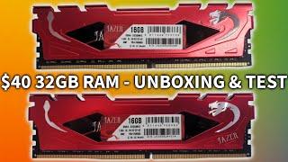 Cheap 32GB RAM DDR4 3200MHz from AliExpress Jazer - Unboxing and Installing