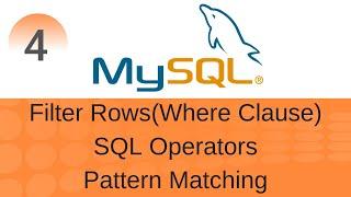 SQL Tutorial 4 Filtering RowsWhere Clause Operators & Pattern Matching