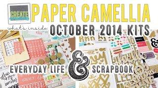 Whats Inside Paper Camellia OCTOBER 2014 Scrapbooking Kit & Everyday Life Project Life Kit