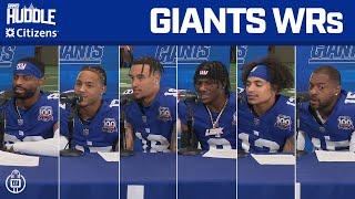 Giants WR Interviews Malik Nabers WanDale Robinson Darius Slayton  Giants Huddle