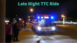 Late Night Toronto TTC Bus and Subway Ride Past Midnight 6252023