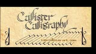 Motion graphic for my calligraphy website tomcallisterart.com