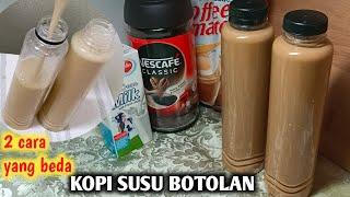 Membuat kopi susu botol kekinian