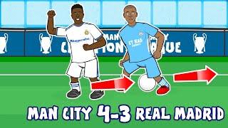 4-3 Man City vs Real Madrid Champions League 22 Goals Highlights De Bruyne Vinicius Foden Benzema