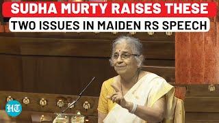 Sudha Murty’s Maiden Rajya Sabha Speech Raises Two Key Issues PM Modi Says ‘Thanks…’  Watch