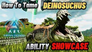 How To Tame Deinosuchus In Ark Survival Ascended And Abilities Deinosuchus Beginners Guide