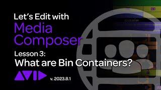 Lets Edit with Media Composer - Lesson 3 - What are Bin Containers?