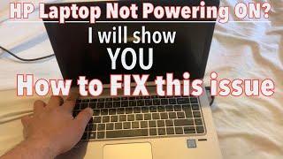 FIXED HP Laptop Won’t Turn On  Hard Reset HP Notebook With Fixed Battery