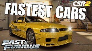 CSR2  BEST FAST AND FURIOUS CARS