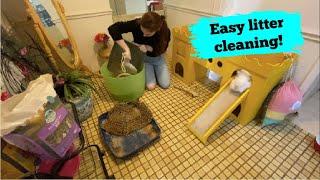 EASY LITTER CLEANING FOR BUNNY ENCLOSURES