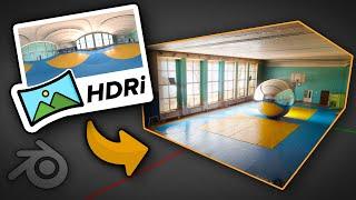 Blender Tutorial How to Turn HDRi to 3D ENVIRONMENT