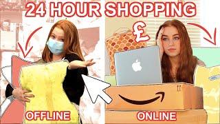 24 HOUR BEDROOM SHOPPING CHALLENGE *Big Autumn Shopping Haul 2020  Sis Vs Sis  Ruby and Raylee