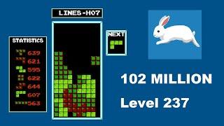 AI BREAKS NES TETRIS - 102 MILLION and level 237