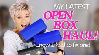 My latest OPEN BOX WIG HAUL  I think I KNOW WHY this one is ON CLEARANCE  HOW I had to FIX IT