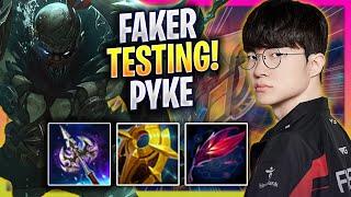 FAKER TESTING PYKE IN KOREA SOLOQ - T1 Faker Plays Pyke SUPPORT vs Hwei  Season 2024