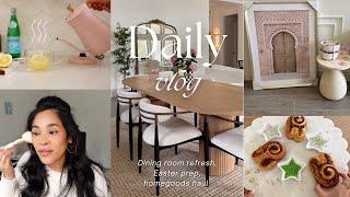 Day in the life vlog Home decor haul dining room refresh
