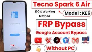 Tecno Spark 6 Air FRP Bypass  Tecno KE6 FRP Bypass  Tecno Spark 6 Air FRP Bypass Youtube Update