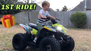 Polaris Outlaw 50cc ATV  3 Years Old  Grants Big Christmas Surprise 