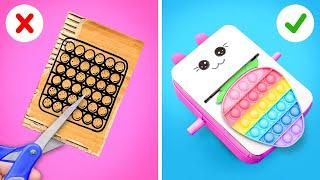  CARDBOARD CRAFTS TO MAKE AT HOME  Rich VS Poor Parenting Hacks Drawing Challenge by 123 GO