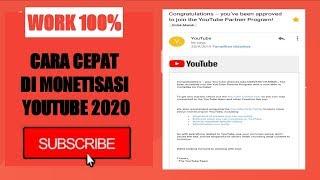 Cara cepat di monetisasi YouTube terbaru