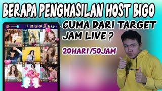 PENGHASILAN HOST LIVE STREAMER CUMA DARI TARGET JAM LIVE DI BIGO LIVE BERAPA YA ??? I FKR PROJECT