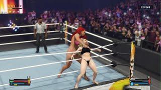 WWE 2K24 Samus Aran VS Giganta Thong Beats Of Bodran Low Blow French Kiss Leg submission Ironwoman
