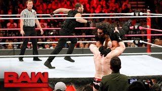 Seth Rollins & Dean Ambrose vs. Cesaro & Sheamus - Raw Tag Team Titles Match Raw Oct. 16 2017