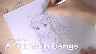 Learn how to draw manga easily Girl with Bangs