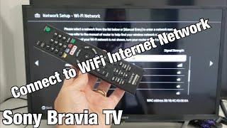 Sony Bravia TV How to Connect to Wifi Network Internet