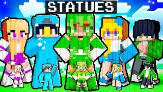 Minecraft CRAZY FAN GIRLS FRIEND STATUE House Battle